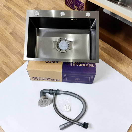 Black Honey-03 Handmade Black Stainless Steel Kitchen Sink