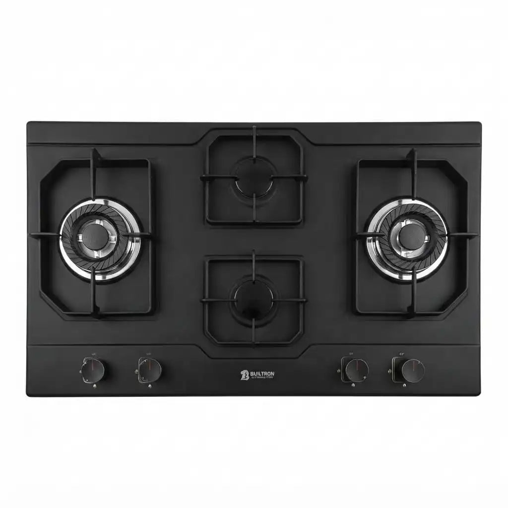 Builtron 4B-11 Premium 4 Burner Built-In Gas Hob with Double Power Auto Ignition and Cast Iron Burners in Pakistan