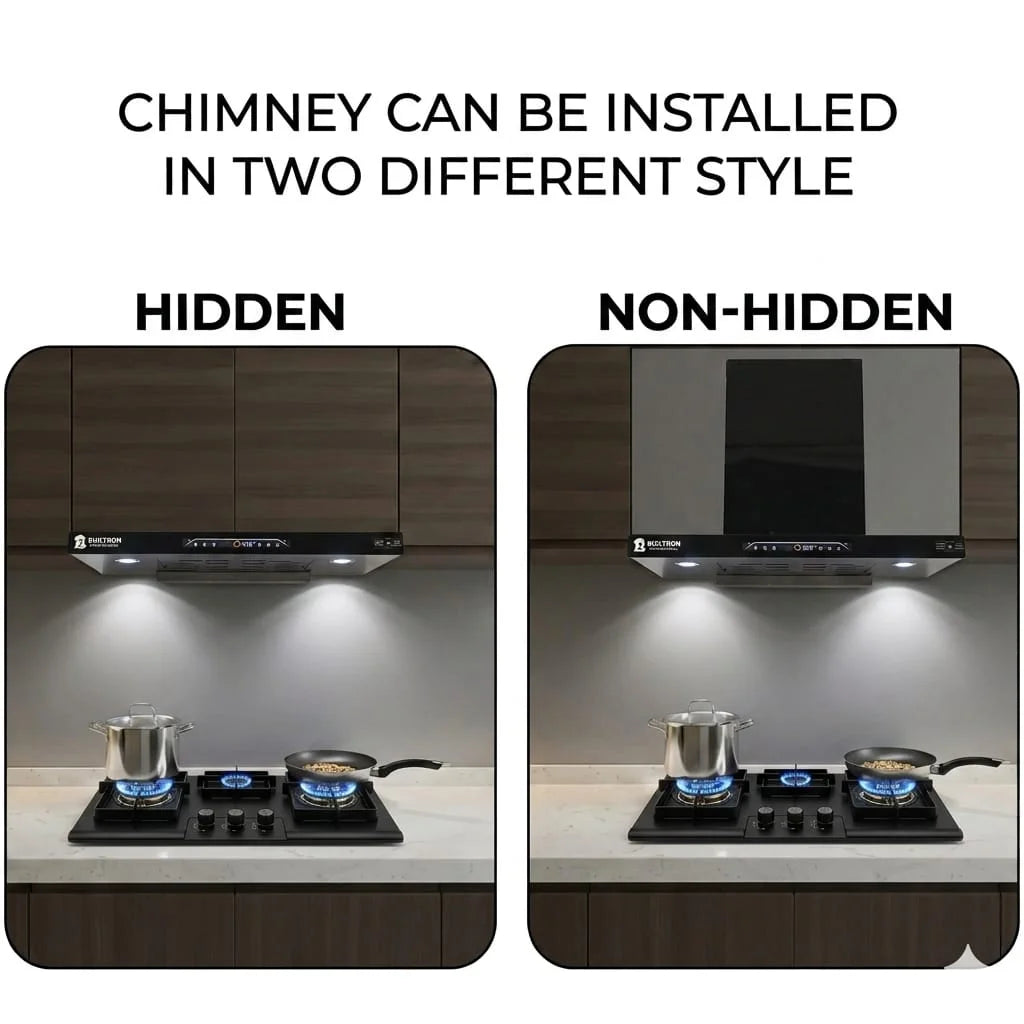 Range Hood Thunder T-Shape | Voice Control & Auto Clean | 60cm 75cm 90cm