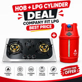 3 burner gas hob with 10kg LPG cylinder deal