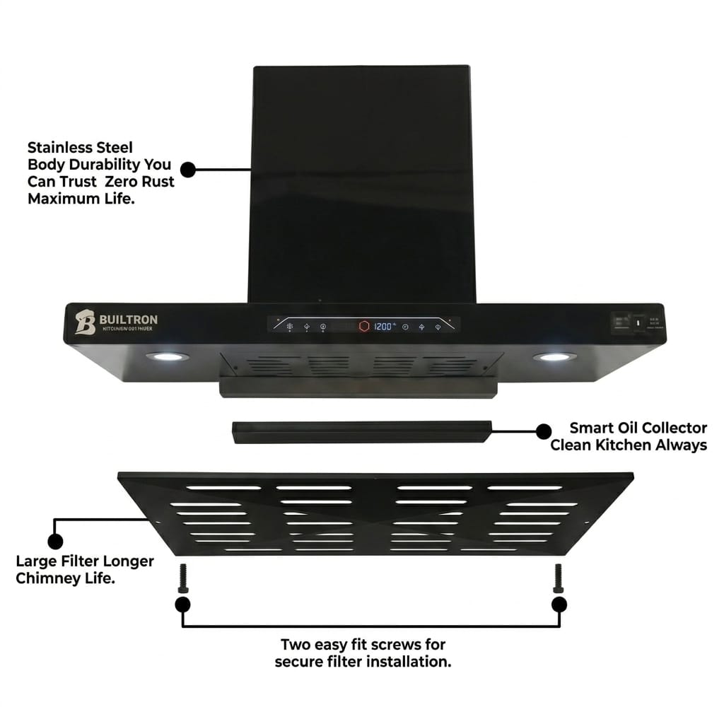 Range Hood Thunder T-Shape | Voice Control & Auto Clean | 60cm 75cm 90cm