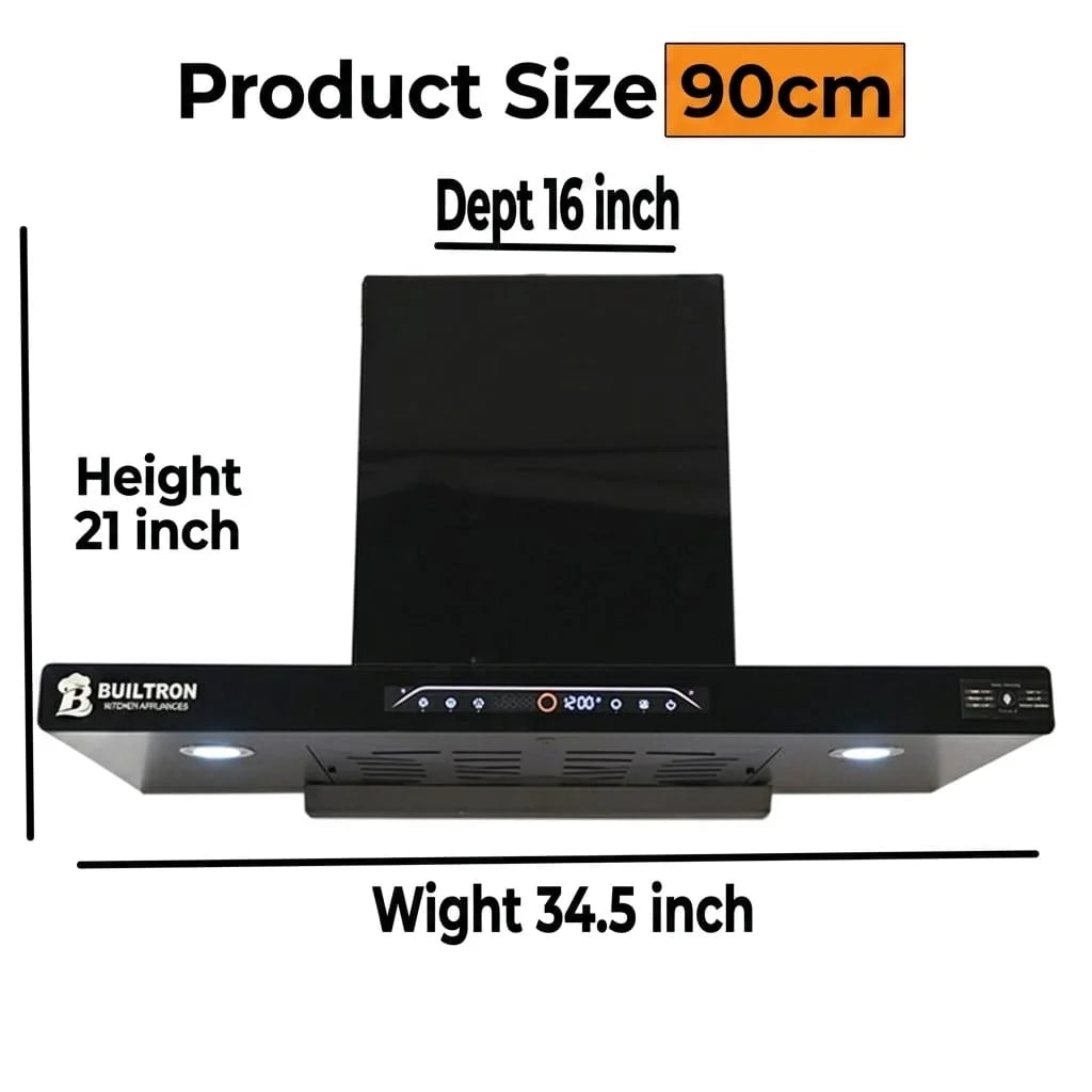 Range Hood Thunder T-Shape | Voice Control & Auto Clean | 60cm 75cm 90cm