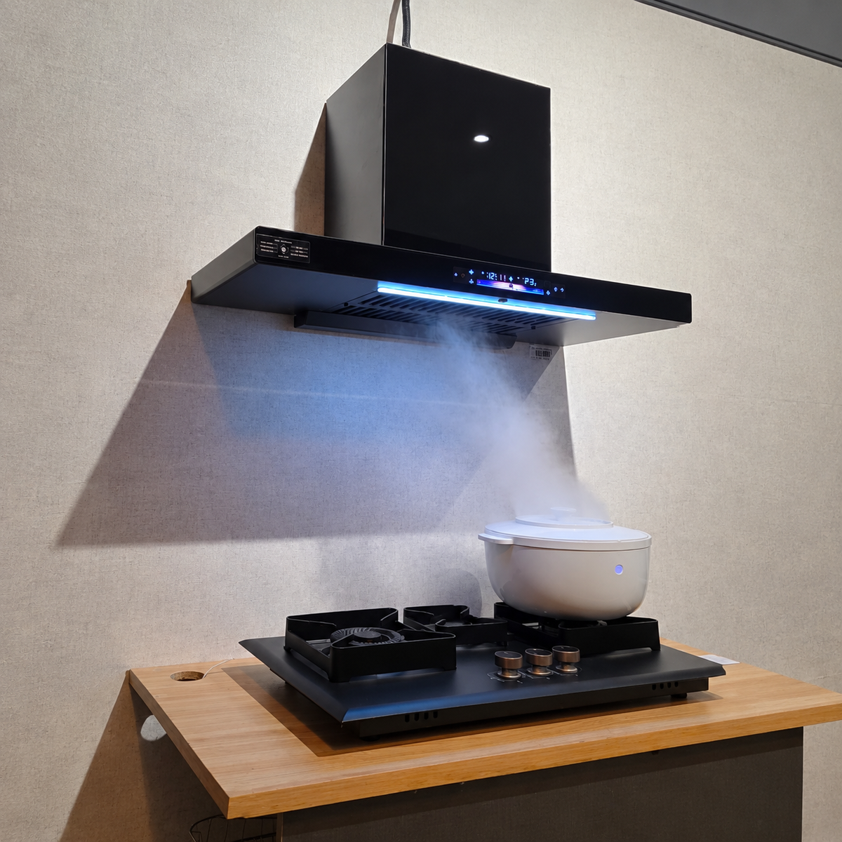 Black T-Shape Kitchen Hood – Smart & Premium Kitchen Ventilation