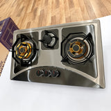 Premium Stainless Steel Gas Hob B-03 – Built-In & Tabletop