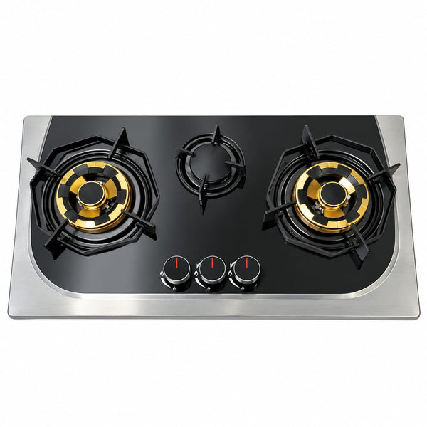 Premium Stainless Steel Gas Hob B-02 – Built-In & Tabletop, Auto Ignition