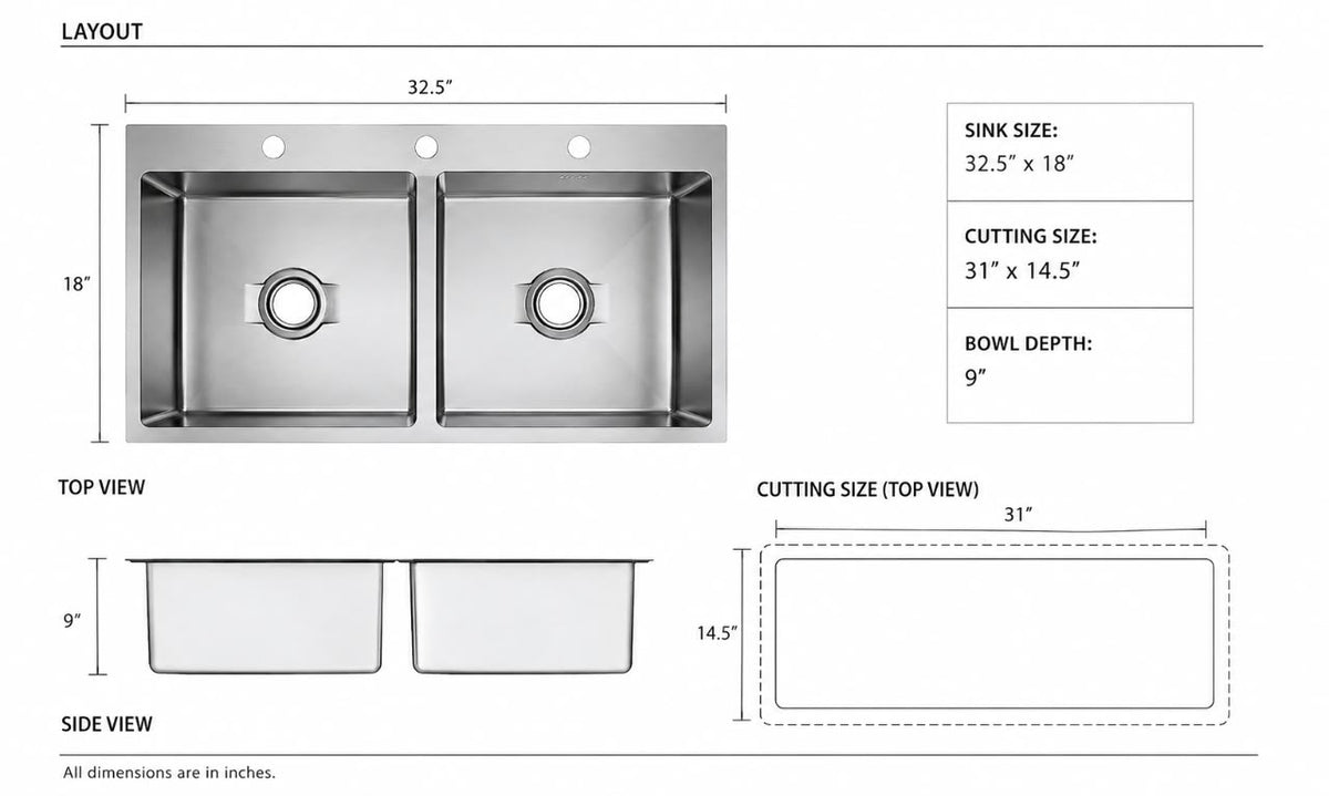 Black Honeycomb Double Bowl Kitchen Sink | 201 Stainless Steel Handmade Sink