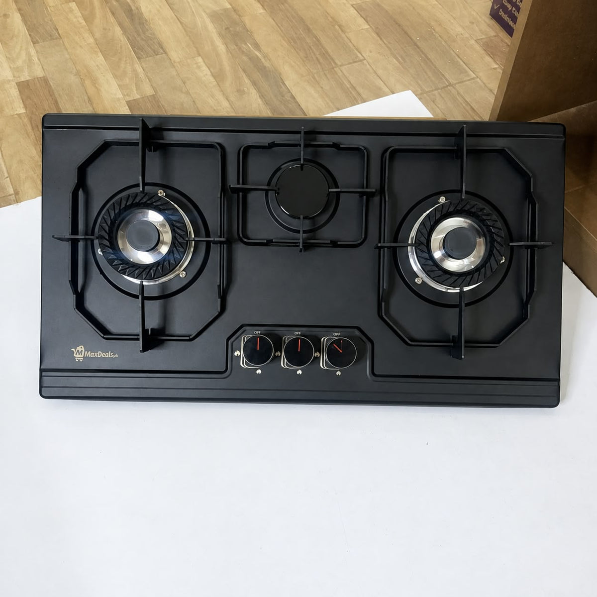 Built-In Gas Hob – Auto Ignition, Cast Iron Burners & Black Finish
