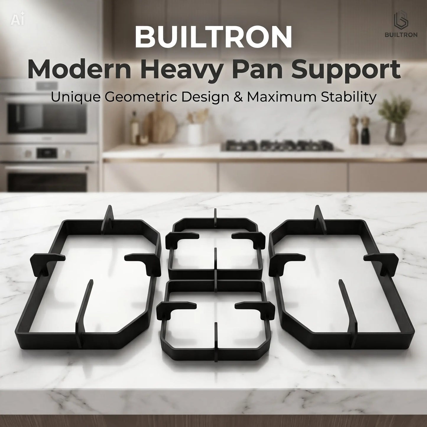 Builtron 4B-11 modern heavy pan support geometric design maximum stability