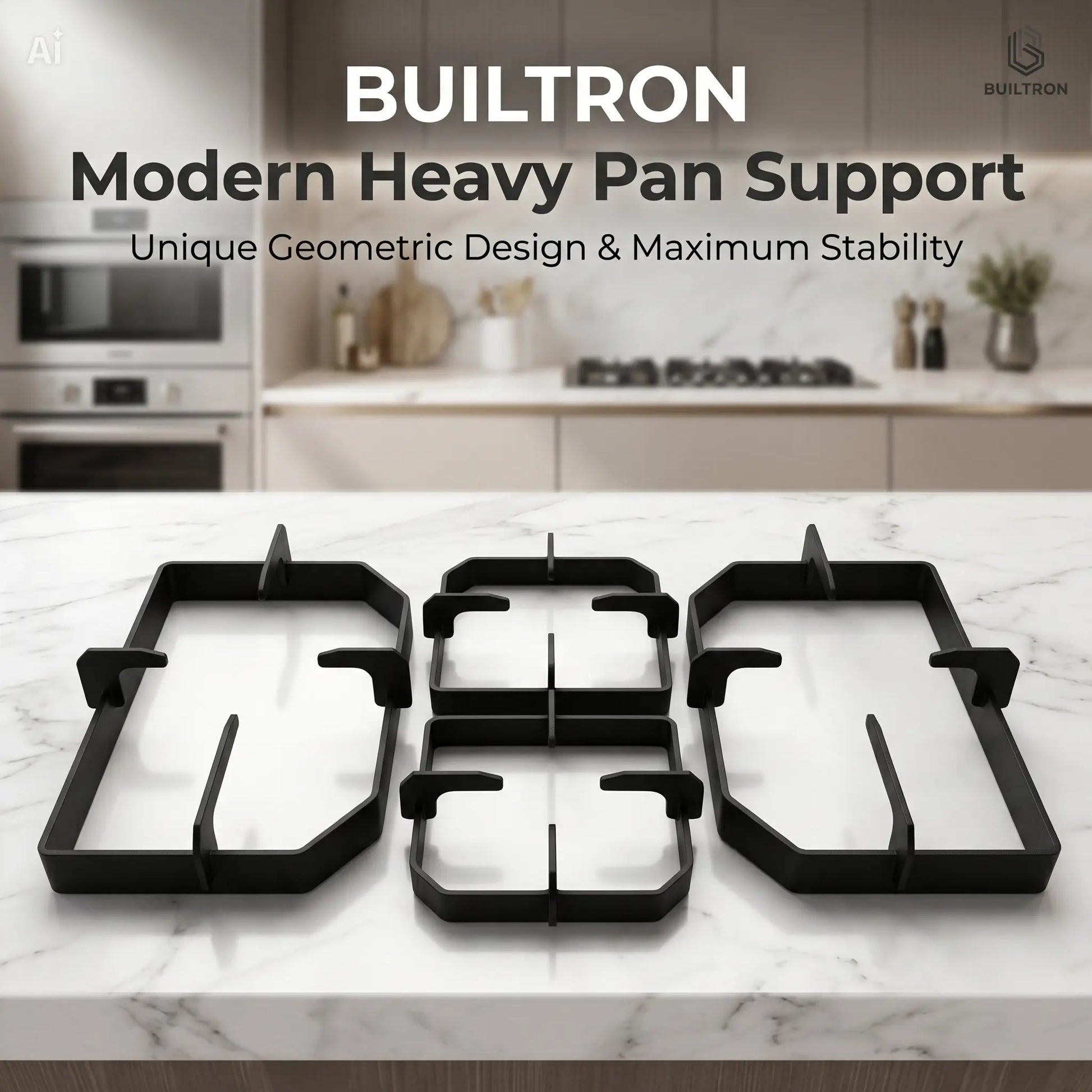 Builtron 4B-11 modern heavy pan support geometric design maximum stability