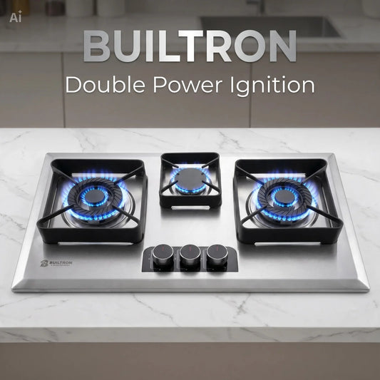Builtron Blue 11 stainless steel 3 burner built-in gas hob BLEE-11 price Pakistan