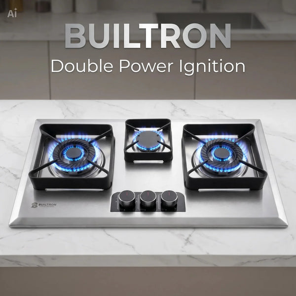 Builtron Blue 11 stainless steel 3 burner built-in gas hob BLEE-11 price Pakistan