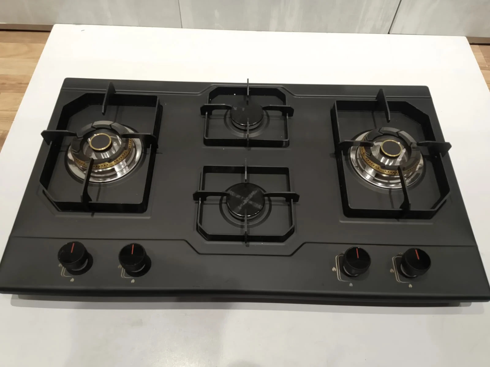 Ford Model 12 Black Tempered Glass Hob 4 Burner Top View Pakistan