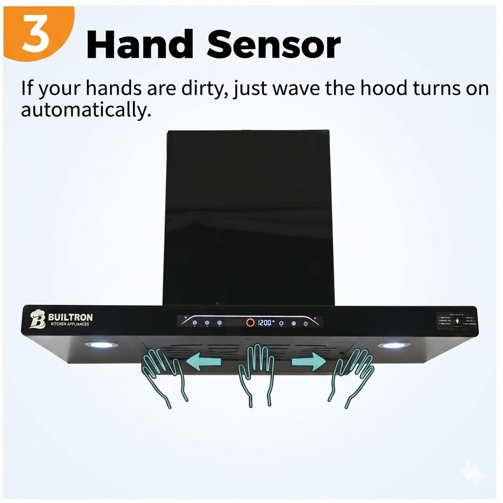 Range Hood Thunder T-Shape | Voice Control & Auto Clean | 60cm 75cm 90cm